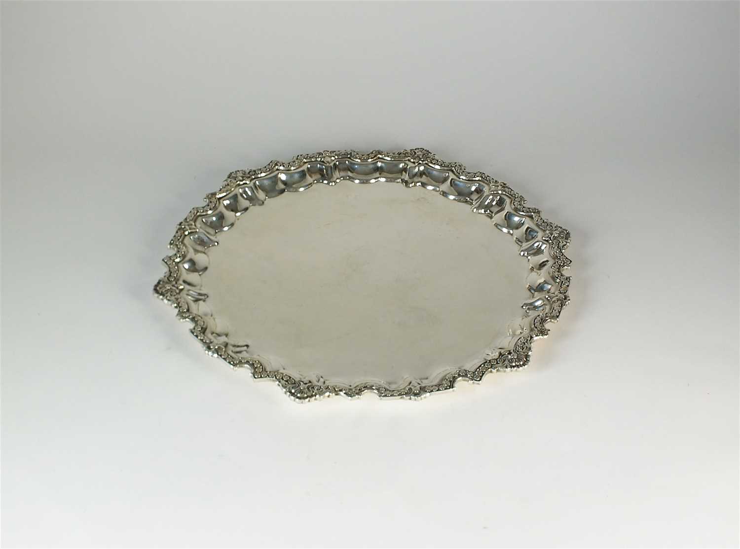 Lot 190 - An Egyptian silver salver