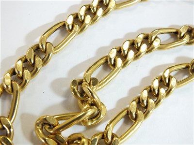 Lot 294 - A flat curb link necklace and bracelet suite