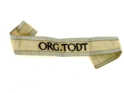 Lot 345 - German Third Reich Organisation Todt cuff title