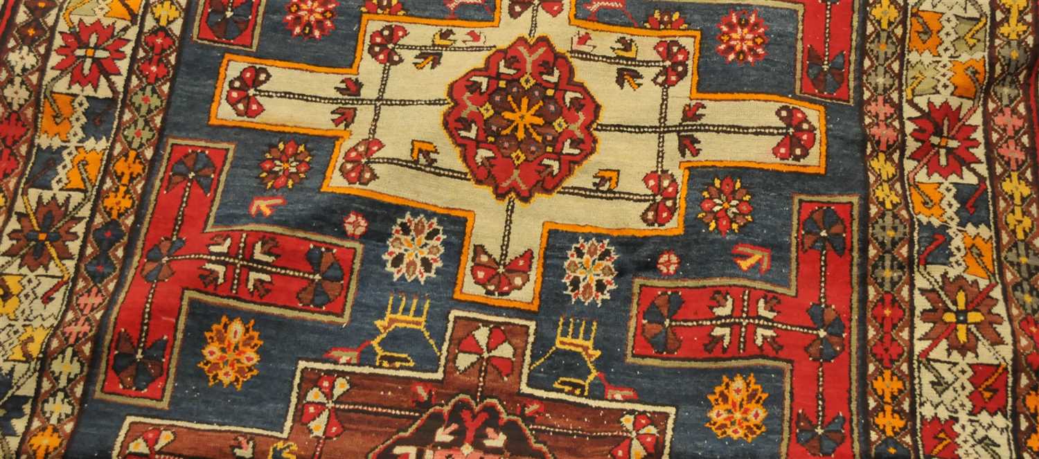 Lot 826 - A Kuba rug, North-East Caucasus, the indigo...