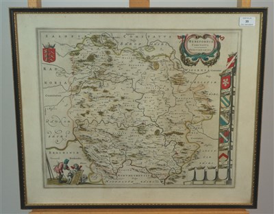 Lot 35 - 18th century map of Herefordshire