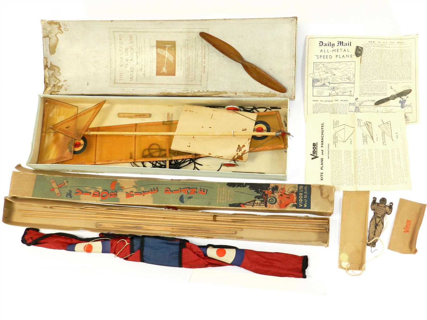 Lot 726 - Pre-war Vintage Model Aeroplanes