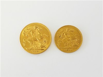 Lot 396 - A sovereign and half sovereign
