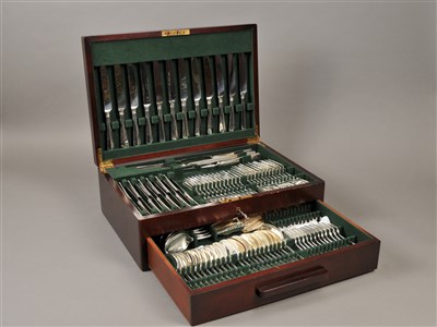 Lot 66 - A comprehensive cased canteen of EPNS cutlery