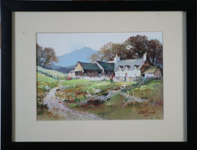 Lot 329 - Gerald V Gadd (British Post-War), Farmhouse Landscape