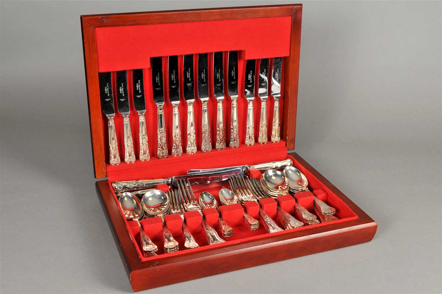 Lot 67 - A cased canteen of  plated cutlery