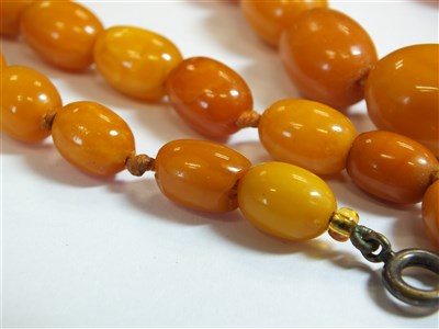 Lot 339 - Two amber bead necklaces