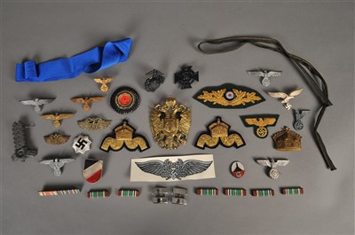 Lot 346 - German Third Reich cloth and metal badges