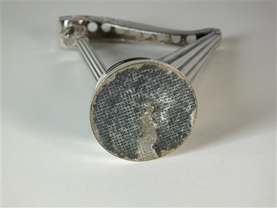 Lot 246 - An Edwardian novelty silver harp hat pin holder