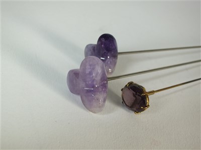 Lot 248 - A pair of 9ct gold Charles Horner hat pins