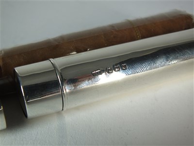 Lot 206 - A novelty silver cigar holder