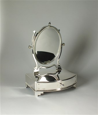 Lot 242 - An Edwardian silver dressing table mirror