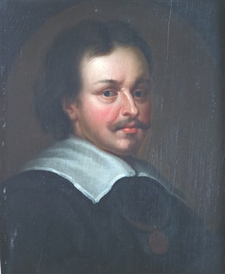 Lot 797 - Follower of Sir Anthony Van Dyck (1599-1641), Portrait of a 17th century gentleman