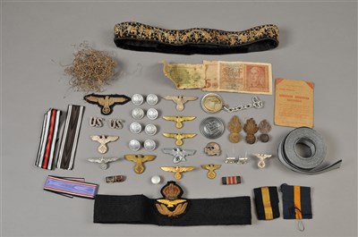 Lot 368 - A varied group of predominantly German Third Reich insignia