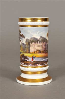 Lot 136 - A Ridgway landscape-decorated spill vase