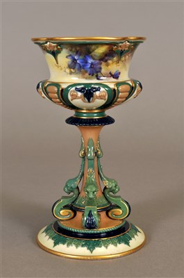 Lot 178 - A Royal Worcester Hadley's pedestal bowl
