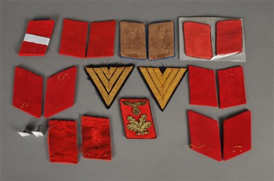 Lot 376 - Collection of German plain political collar tabs and composite parts