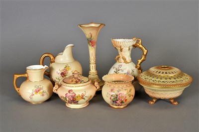 Lot 175 - Group of Royal Worcester blush ivory