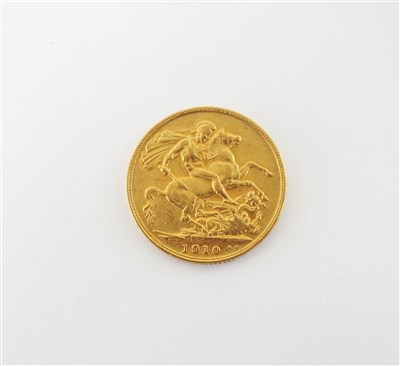Lot 485 - An Edward VII sovereign
