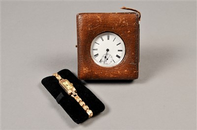 Lot 98 - Silver Pocket Watch with a 9ct Ladies Bracelet Watch