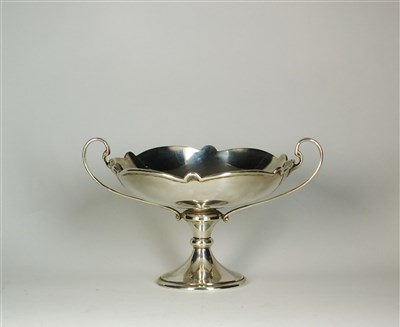 Lot 241 - A two handled silver pedestal bowl