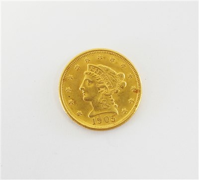 Lot 413 - A United States coronet head 2 ½ dollars