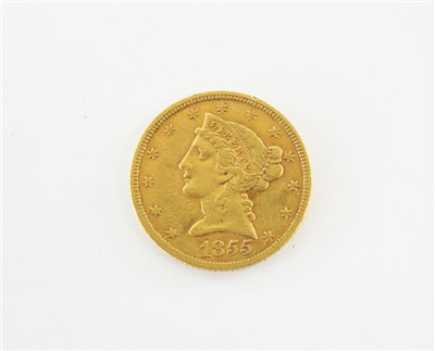 Lot 417 - A United States coronet head 5 dollars