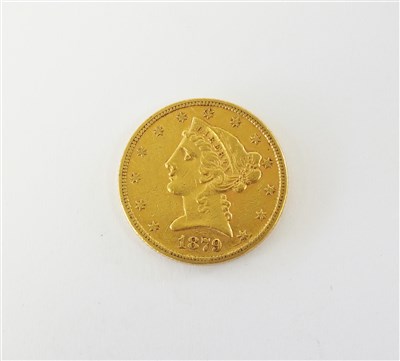 Lot 418 - A United States coronet head 5 dollars