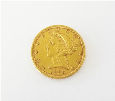 Lot 423 - A United States coronet head 5 dollars