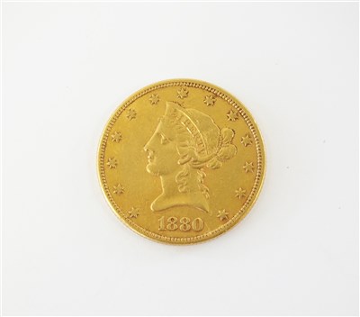 Lot 430 - A United States Coronet head 10 dollars