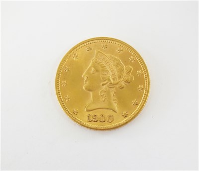 Lot 434 - A United States Coronet head 10 dollars