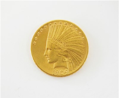Lot 436 - A United States Indian head 10 dollars