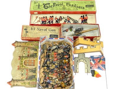 Lot 768 - Pre-war Britains Lead Soldiers and wooden Fort