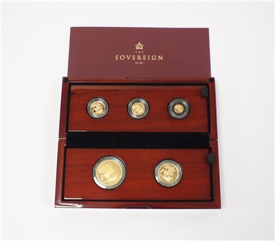 Lot 449 - Elizabeth II The Sovereign 2018 five coin gold proof set