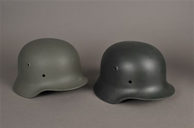 Lot 393 - Two German WWII steel helmet shells