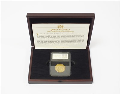 Lot 464 - Queen Victoria 1887 Jubilee double sovereign