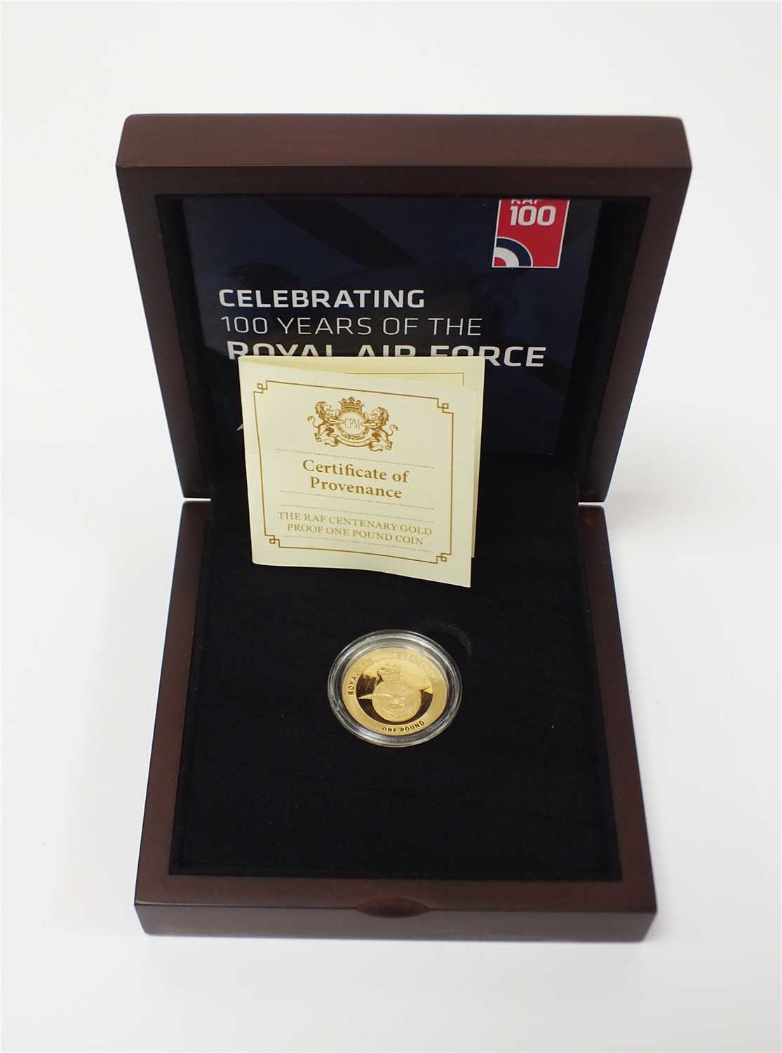 Lot 467 - The R.A.F. centenary 2018 gold proof Guernsey one pound coin