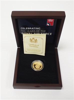 Lot 467 - The R.A.F. centenary 2018 gold proof Guernsey one pound coin