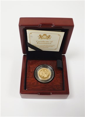 Lot 474 - Elizabeth II 2017 Bi-centenary gold proof piedfort sovereign