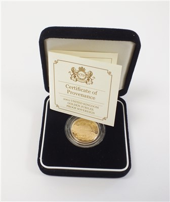 Lot 477 - Elizabeth II 2002 Golden Jubilee proof sovereign