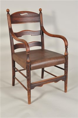 Lot 363 - An Edwardian mahogany framed armchair