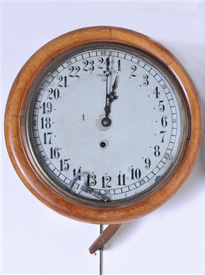 Lot 321 - An Edwardian 24 hour wall clock