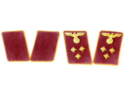 Lot 595 - Two sets of German Third Reich NSDAP collar tabs