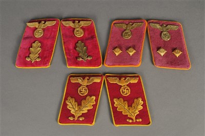 Lot 396 - Three sets of German Third Reich NSDAP collar tabs