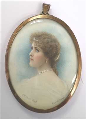 Lot 73 - Florence Hannam (Exh 1887-1906), Esme Collings, miniature