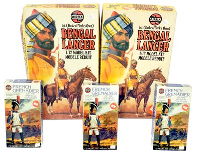 Lot 648 - Airfix 1/12 Bengal Lancers(2) and French...