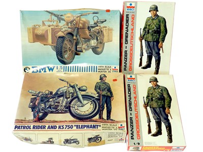 Lot 650 - Esci 1/9 Kits: BMW R75 and KS750 motorbikes...