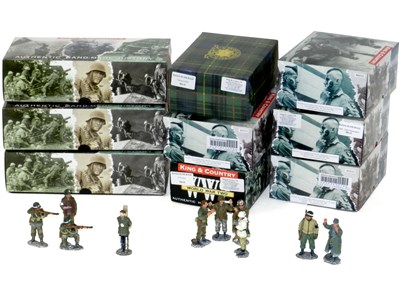 Lot 639 - King & Country Battle of the Bulge figure sets:...