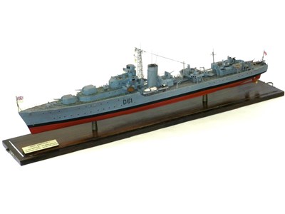 Lot 609 - HMS Barfleur 1/96 scale Battle Class Destroyer...