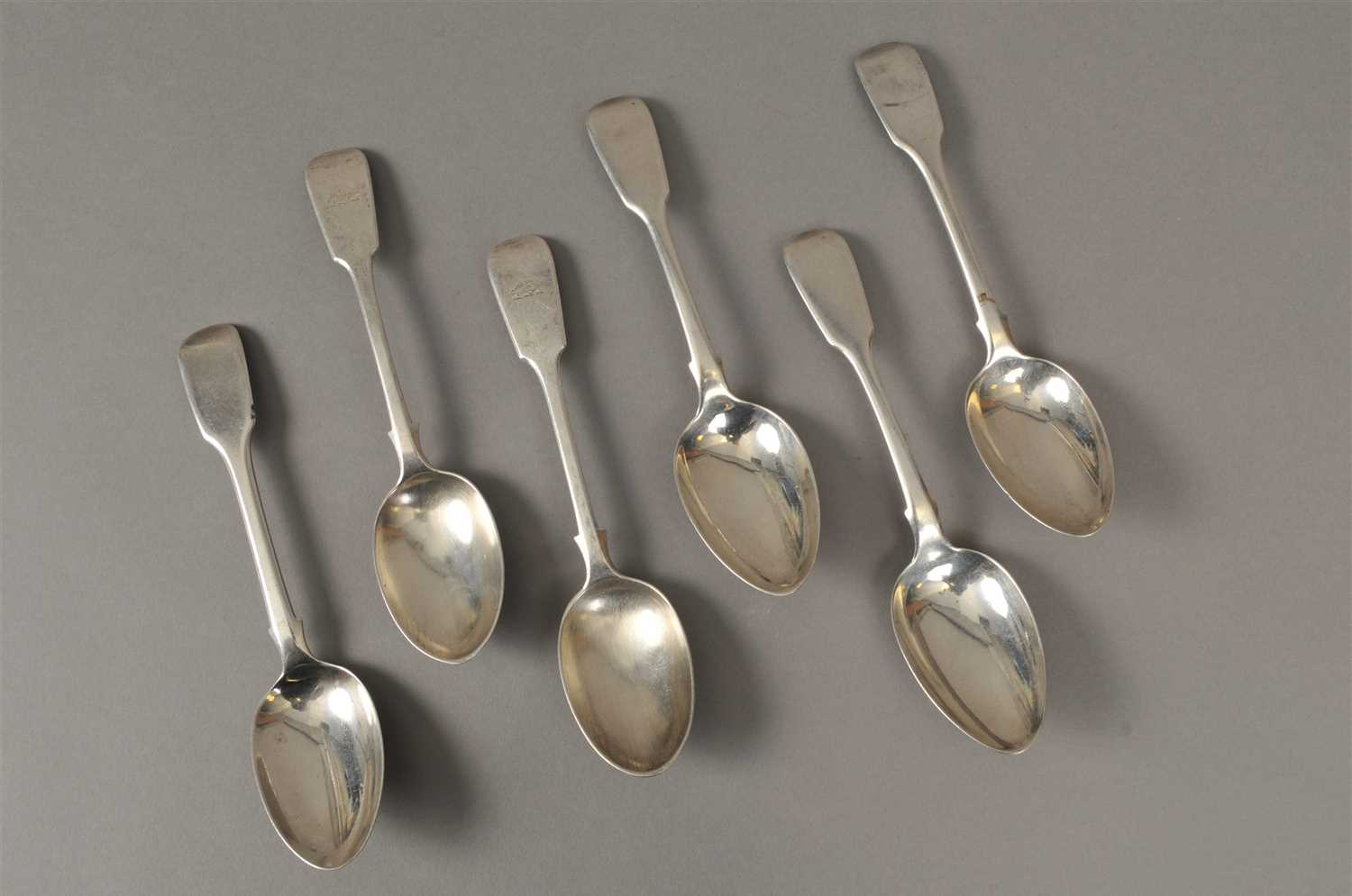 Lot 63 - Three pairs of silver spoons